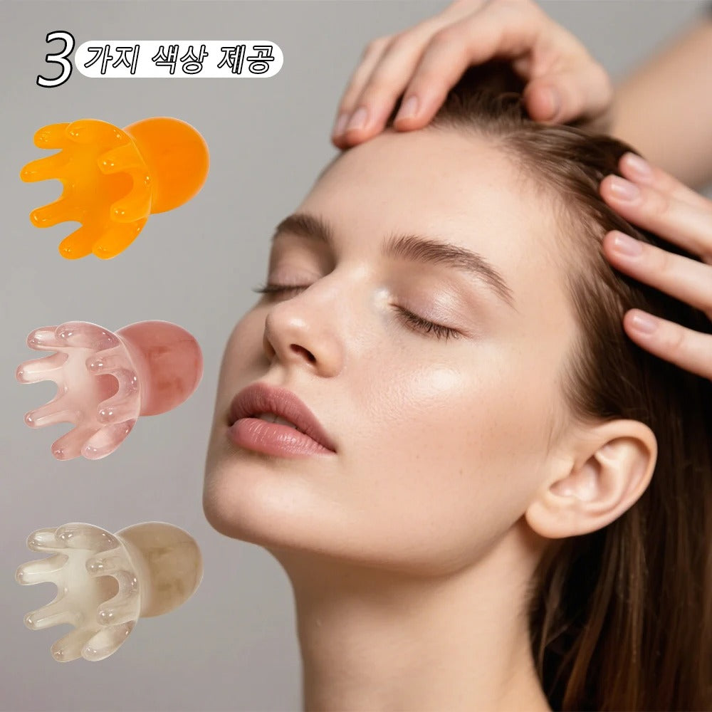 Cute Octopus Scalp Massage Comb (Resin)