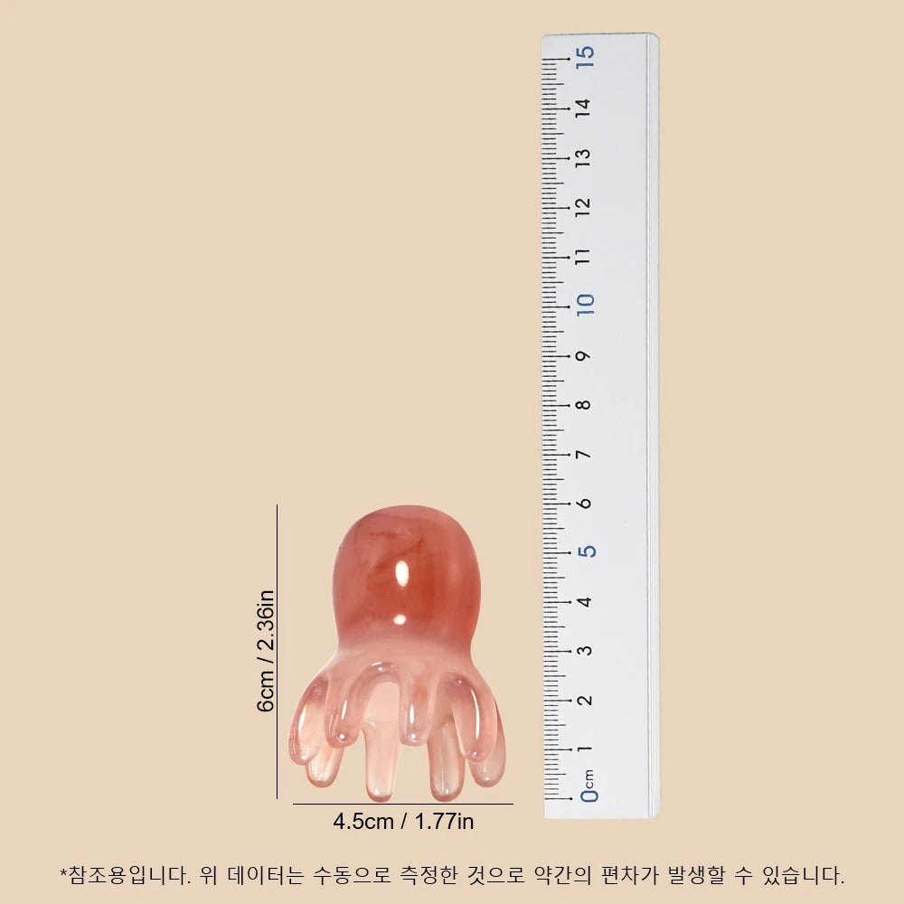 Cute Octopus Scalp Massage Comb (Resin)