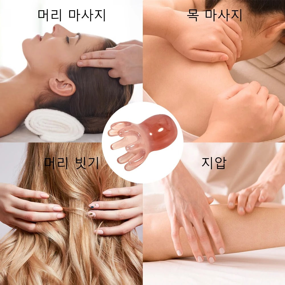 Cute Octopus Scalp Massage Comb (Resin)