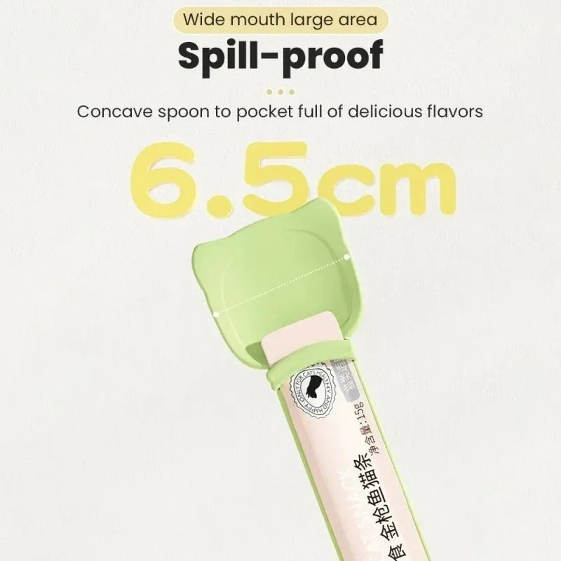 Cat Strip Feeder Spoon Long Handle
